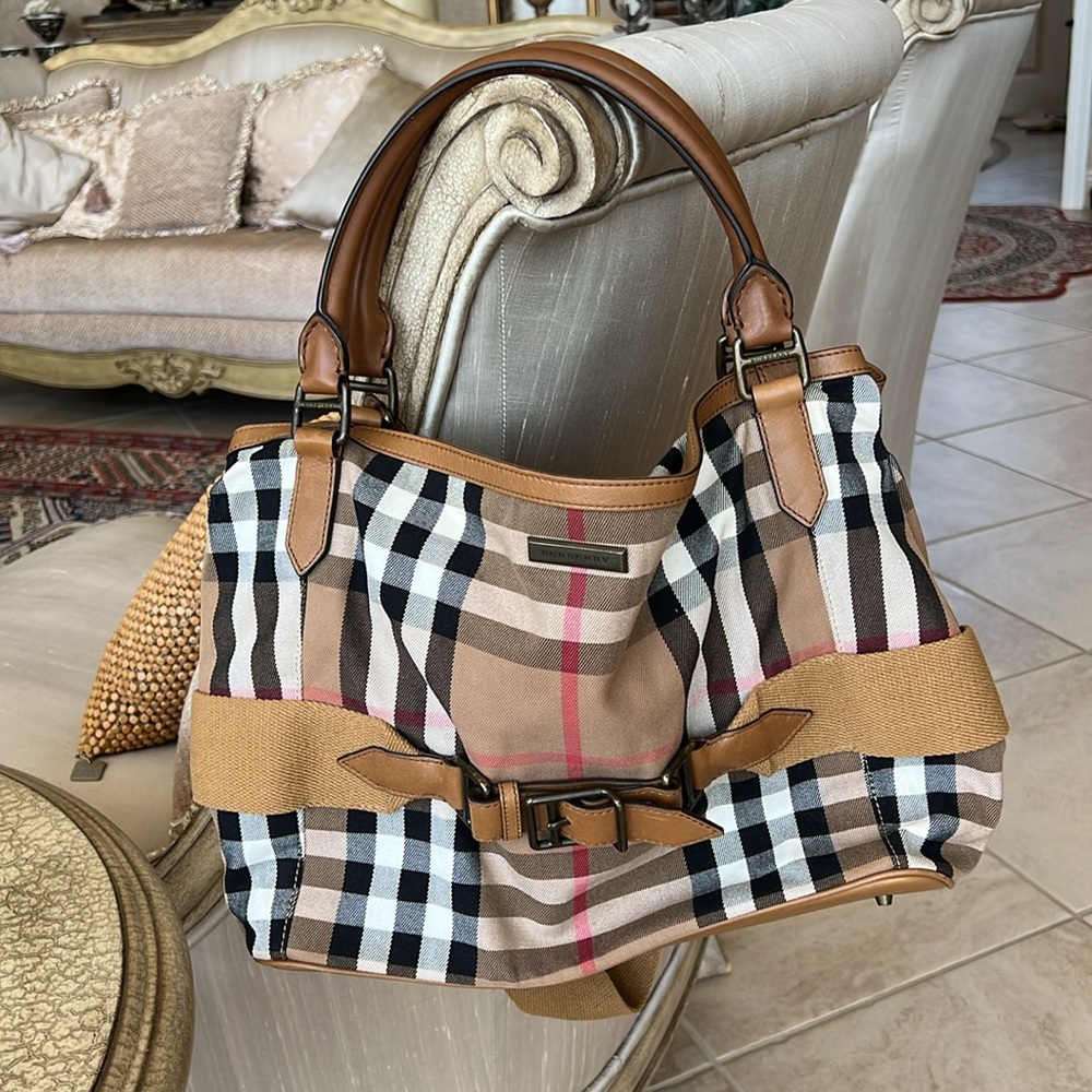Burberry Brecon House Check Tote Bag